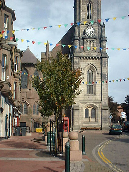 The Kirk Square showing the clock.